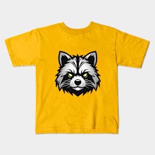 Raccoon head logo Kids T-Shirt